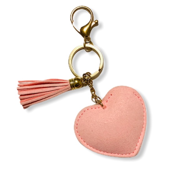 Heart Shape Key Chain With Stones - Picture 2 of 2